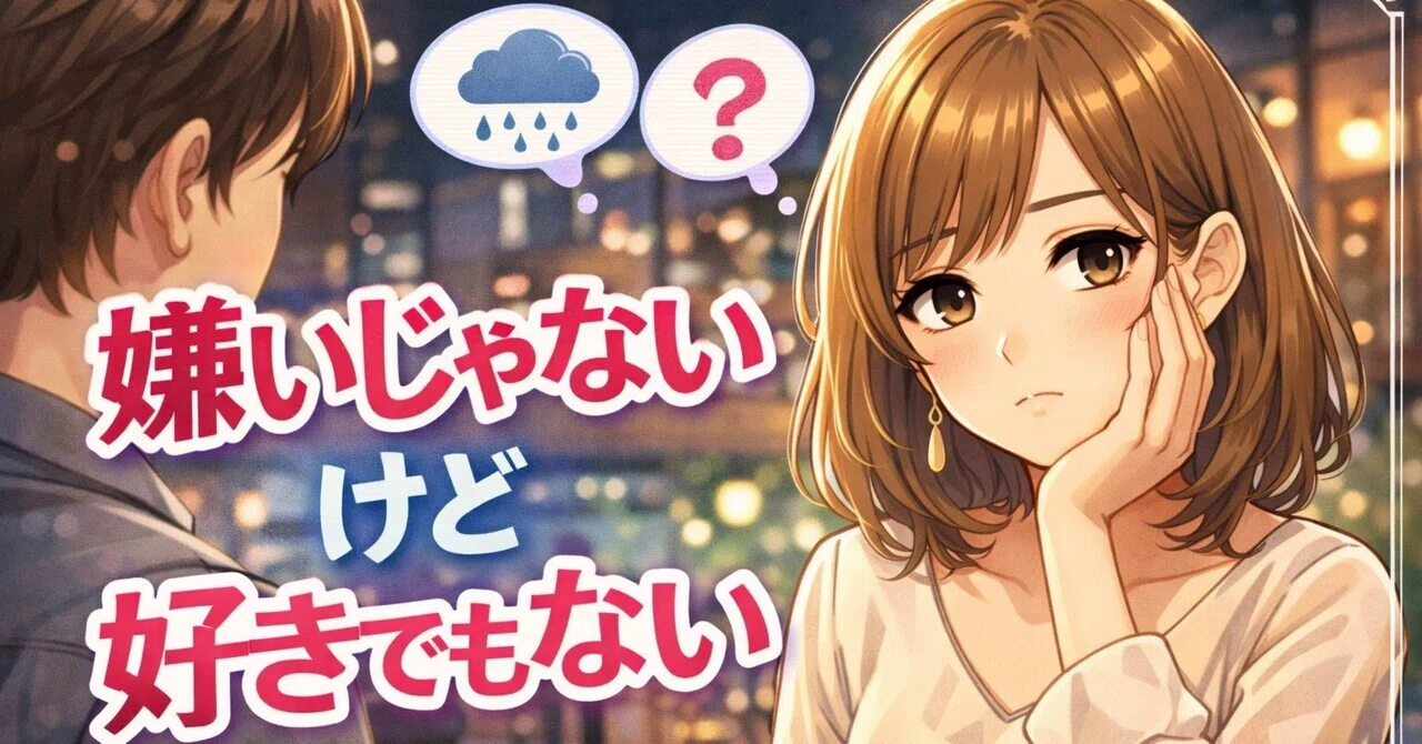 嫌いじゃないけど好きでもない」…彼女の態度が変わったとき読むnote 