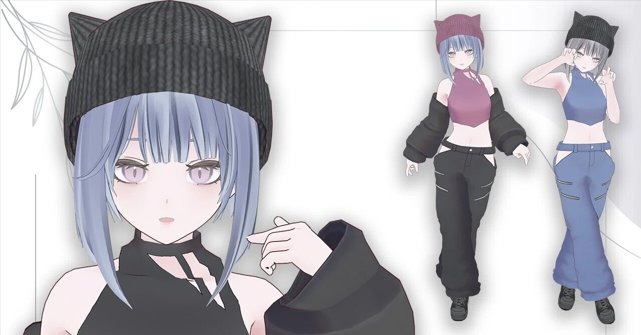 VRoid】猫耳ニット帽付きお洋服の制作背景｜Serena Kupopo