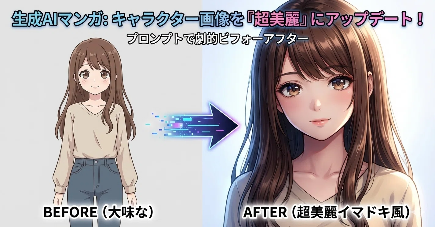 大味なキャラクター画像を超美麗なイマドキのアニメ風画像に
