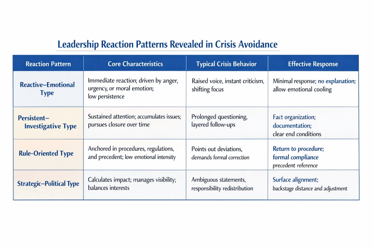 Leadership Reaction Patterns Revealed in Crisis Avoidance｜Yoshiya Somura