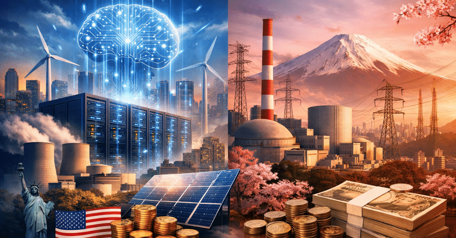 アメリカと日本の電力株――AI時代のエネルギー需要を見据えた株価シナリオ分析｜智央（ちひろ / Chihiro）