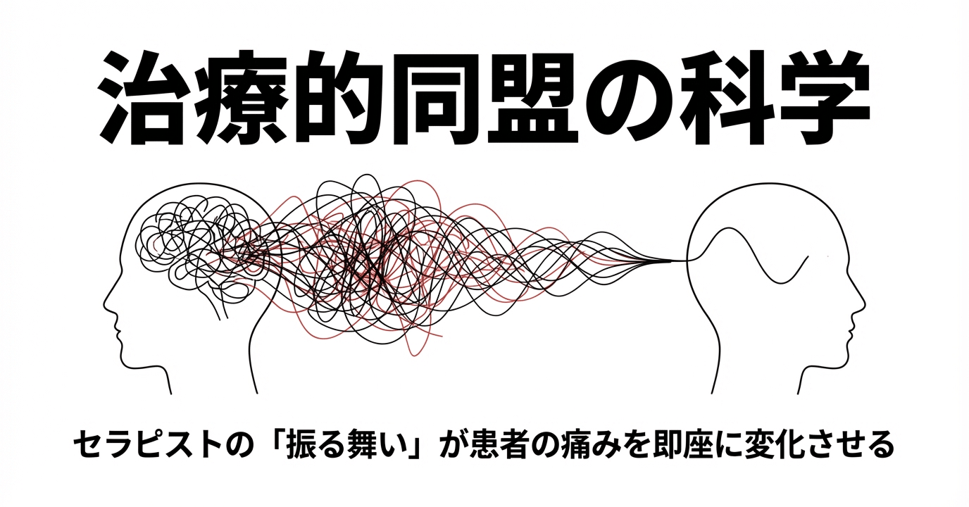 論文レビュー】 治療的同盟の科学：セラピストの「振る舞い」が患者の