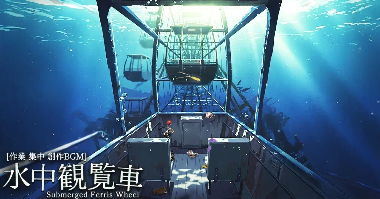 水中観覧車 -誰もいない座席、水底を巡るひととき- /水没アンビエント