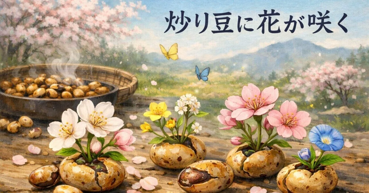 炒り豆に花が咲く｜osaryu