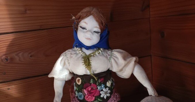 トルコアンティーク人形 チャパティー女性 軽井沢のアンティーク人形があるカフェ｜ひょうきんバアみっちゃん