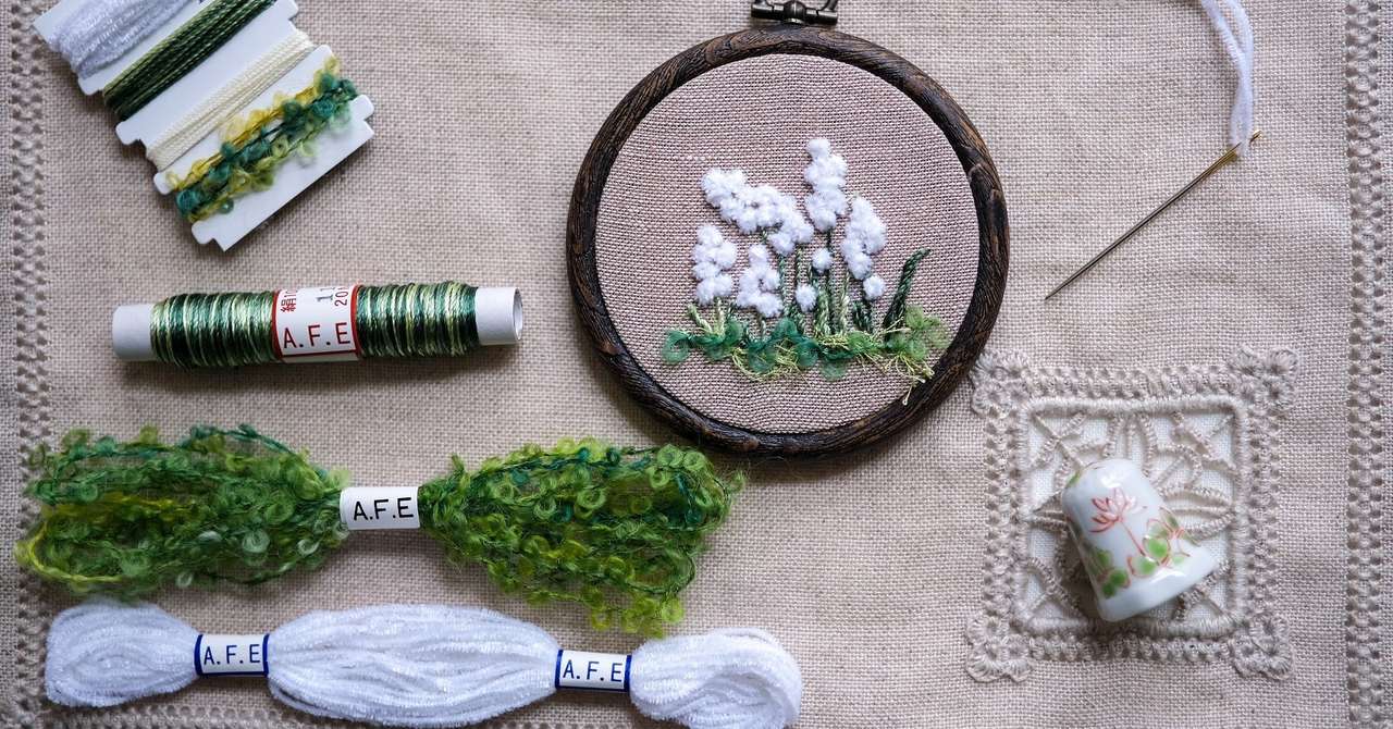 花刺繍キット スズランの花刺繍 Art Fiber Endo Note