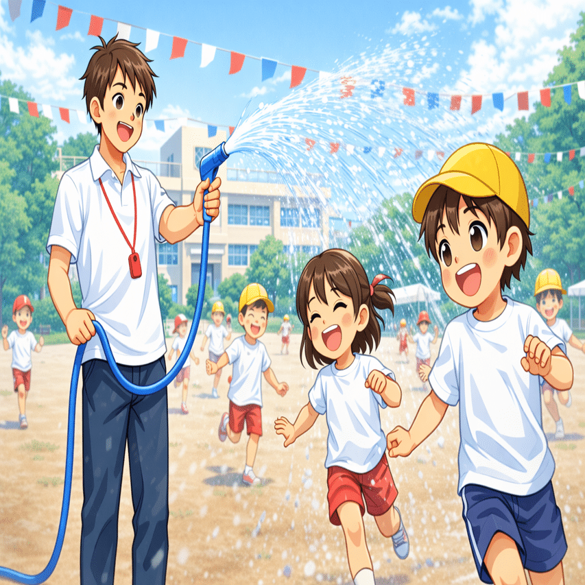 子どもイラスト】水遊び編｜まなびんご@保育教育教材