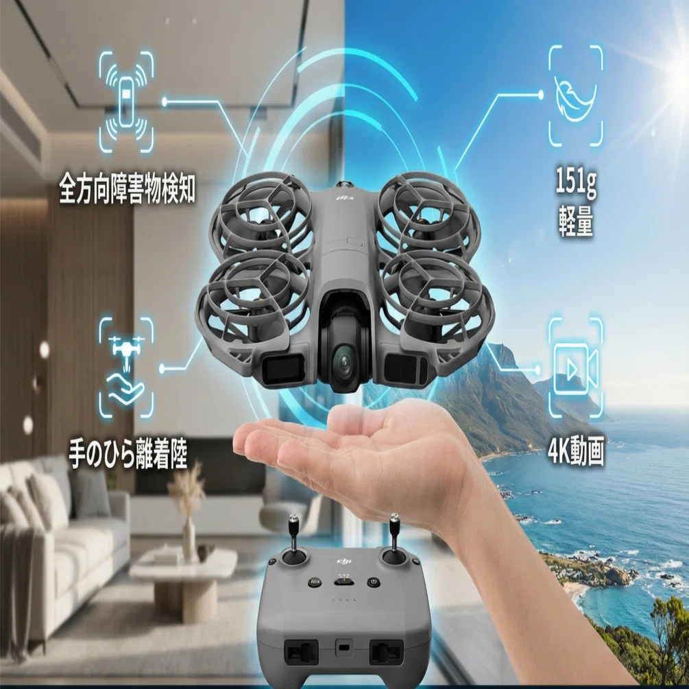 DJI Neo 2発表：全方向検知×手のひら離着陸で、初心者でも“撮れる”151g