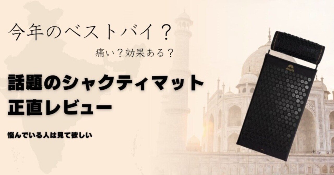 今年のベストバイ？話題のシャクティマット試してみた｜藤井翔太@営業