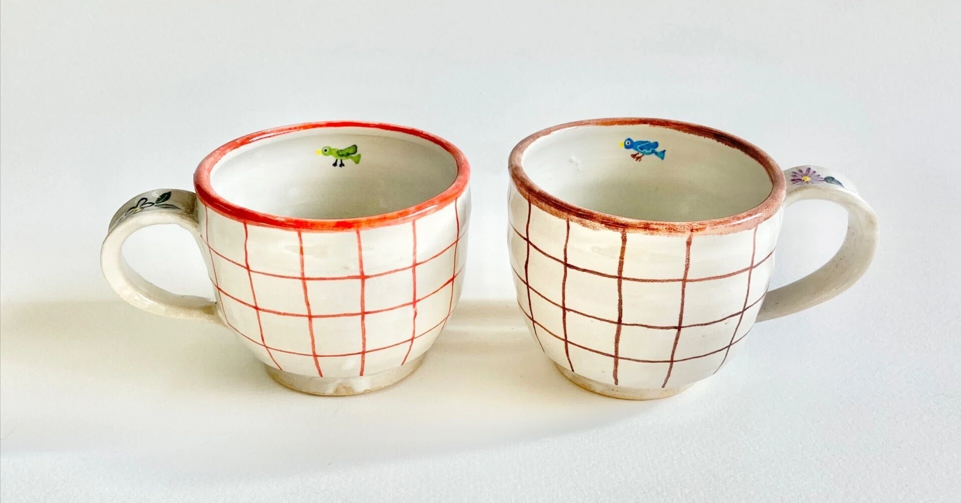 マグカップ　確認用 昨年末の制作：グラフチェックのマグ｜藍菖窯