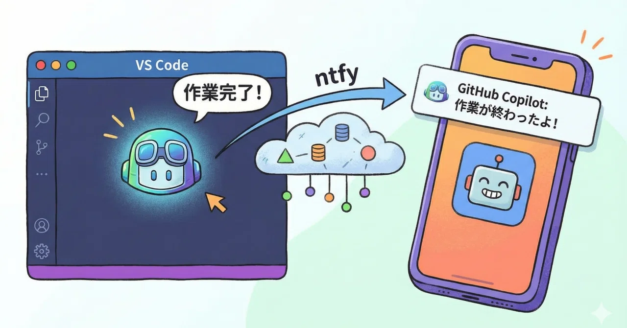 GitHub Copilotの作業が終わったらスマホに通知させてみる（VS Code／ntfy）｜太田和樹｜秋田の52歳社長｜経営者のAI通訳