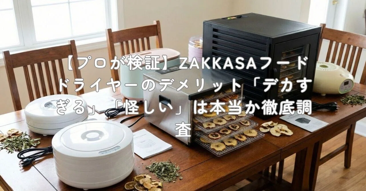 プロが検証】ZAKKASAフードドライヤーのデメリット「デカすぎる