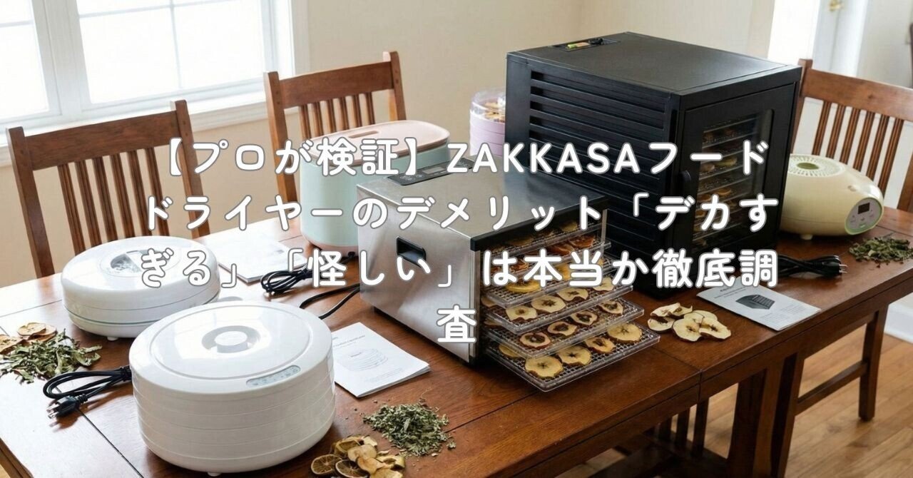 プロが検証】ZAKKASAフードドライヤーのデメリット「デカすぎる