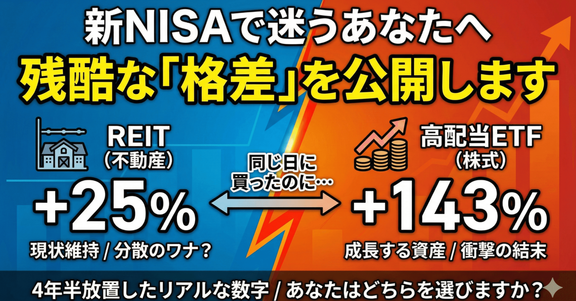 新NISAで迷うあなたへ。私が「REIT」ではなく「高配当ETF」を全力でおすすめする理由｜エンバス