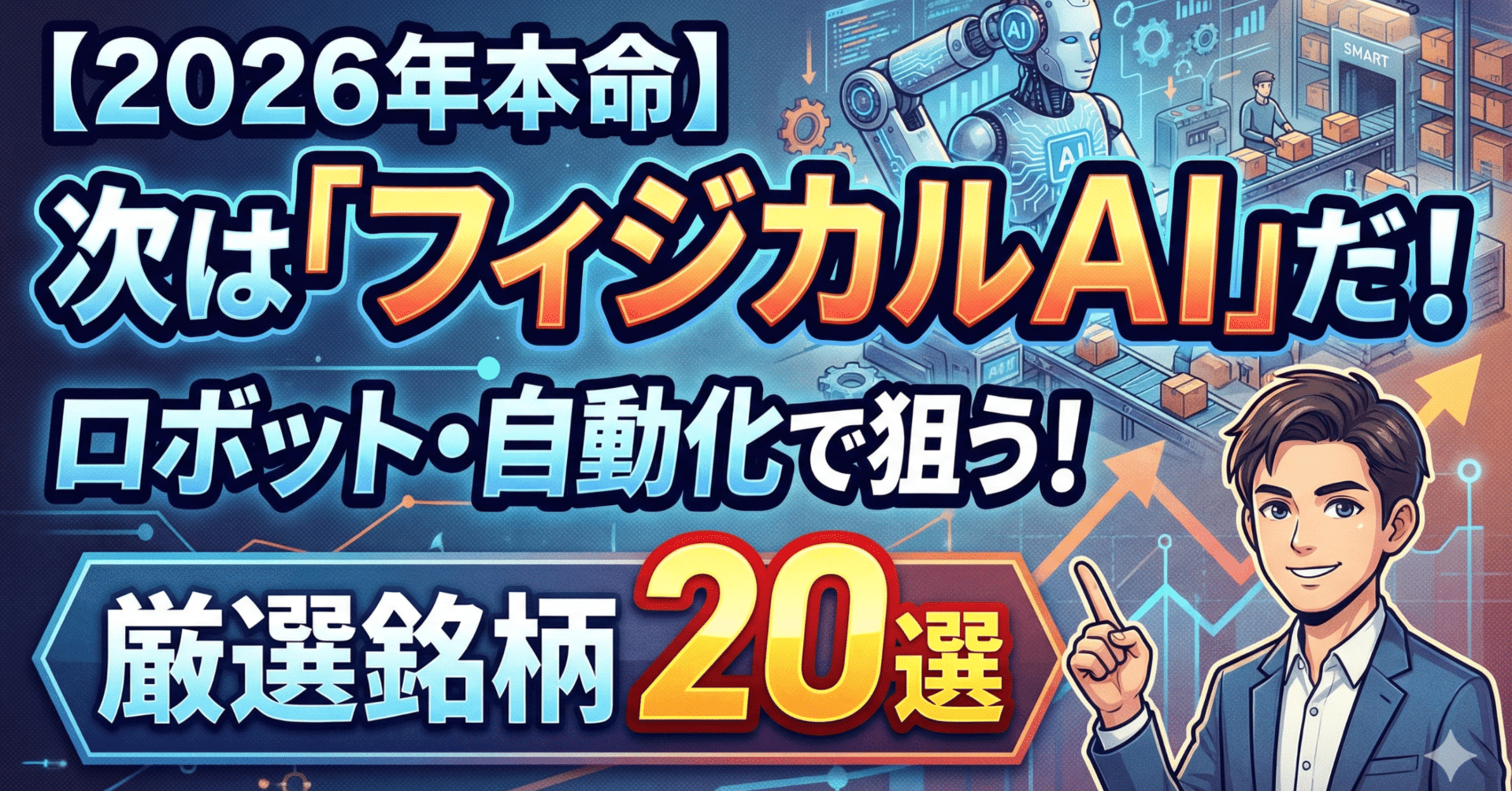 2026年本命】次は「フィジカルAI」だ！ロボット・自動化関連で狙うべき厳選銘柄20選｜日本個別株デューデリジェンスセンター