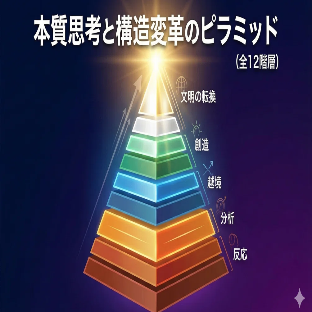 本質思考と構造変革のピラミッド｜Kazuma Masutani