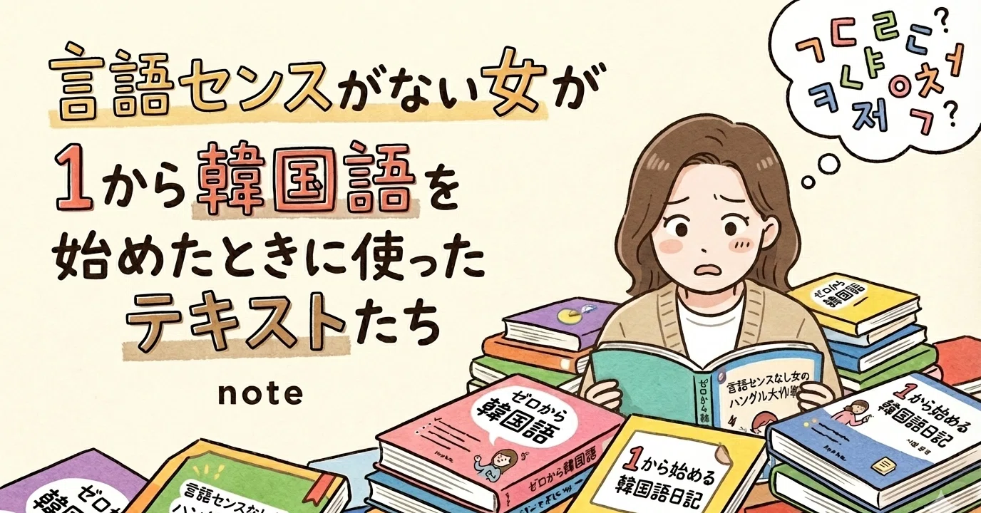 無料記事】言語センスない女が1から韓国語を始めたときに使った