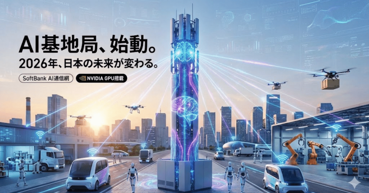 革命前夜】ソフトバンクが描く「AI基地局」が日本を塗り替える。2026年、真のフィジカルAI時代の幕開けへ｜有益情報の宝庫-とんくん