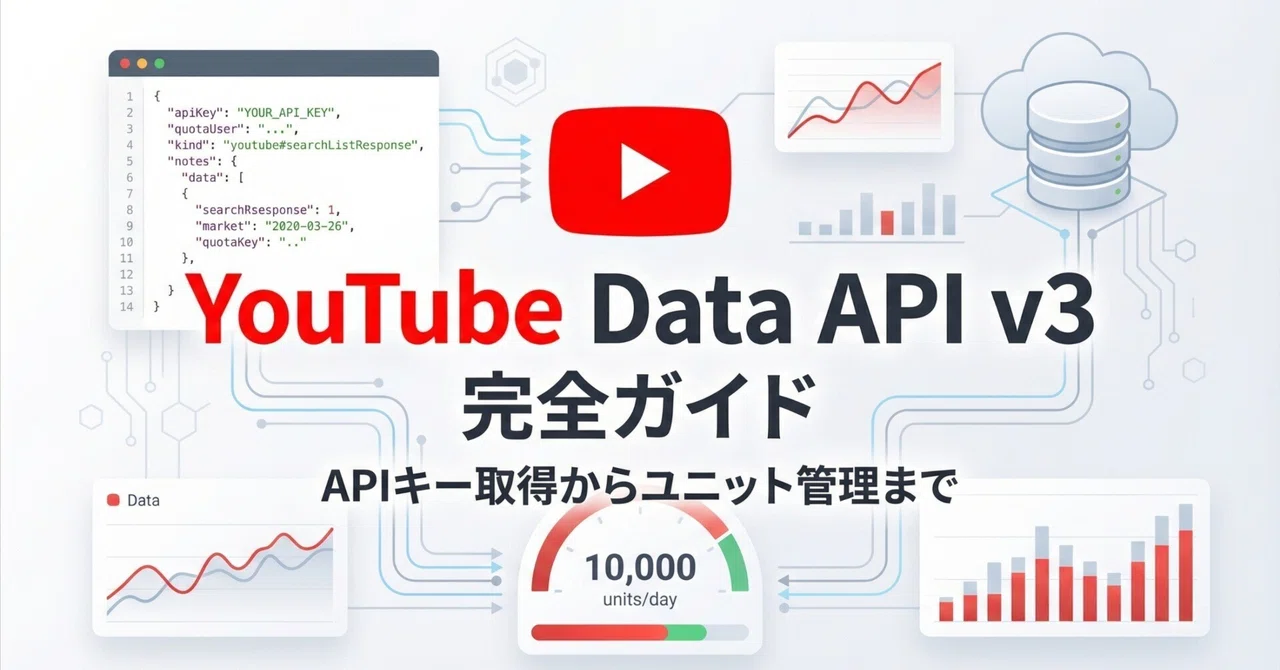 YouTube Data API v3 完全ガイド ― APIキーの取得から、実運用でつまずかないための注意点まで ―|栗のき