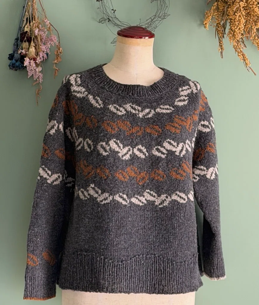 Knit Record | Coffee Lovers' Sweater and Blocking.｜peewee_wm