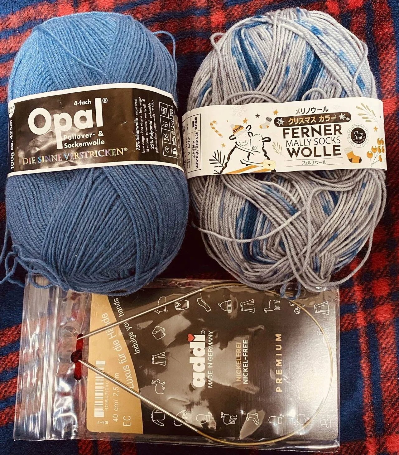 ヘアバンド opal Jeansblau &フェルナウールX-05【編み物記録】｜タンタン
