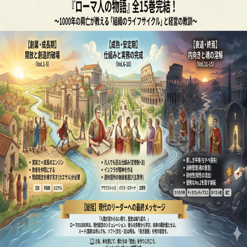 ローマ人の物語（XV）』完結。組織は「外敵」によってではなく、「内側