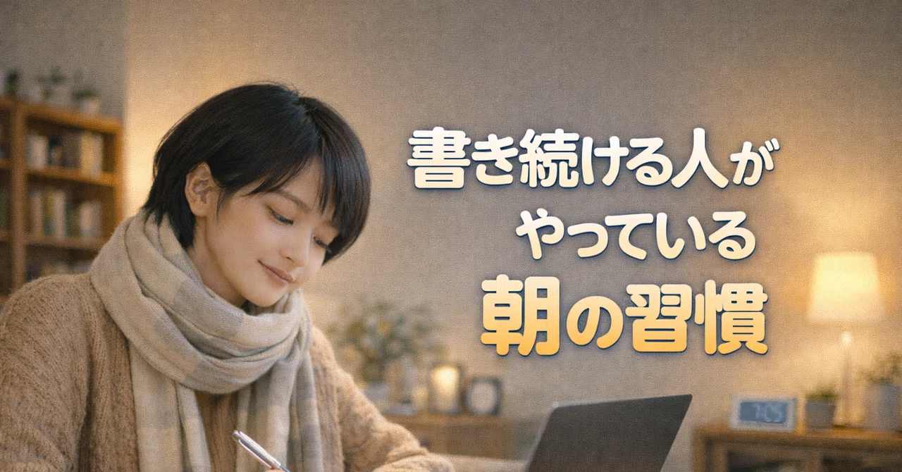 Morning Habits of People Who Keep Writing on note|ヒツジ|メディア資産構築家