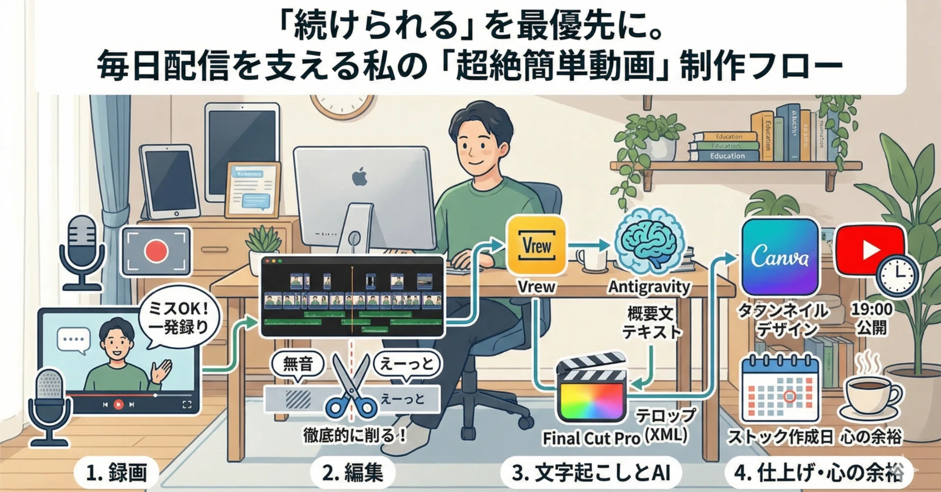 続けられる」を最優先に。毎日配信を支える私の「超絶簡単動画」制作