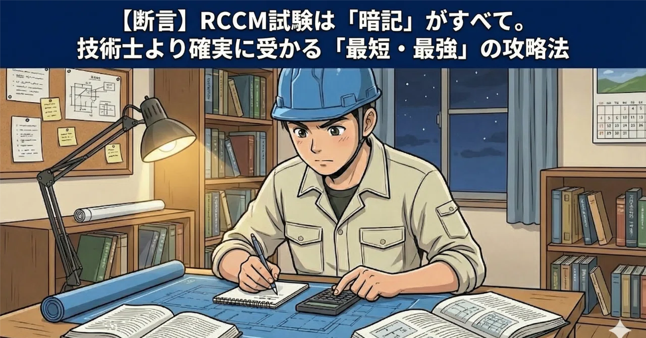 【断言】RCCM試験は「暗記」がすべて。技術士より確実に受かる「最短・最強」の攻略法｜かわテックY