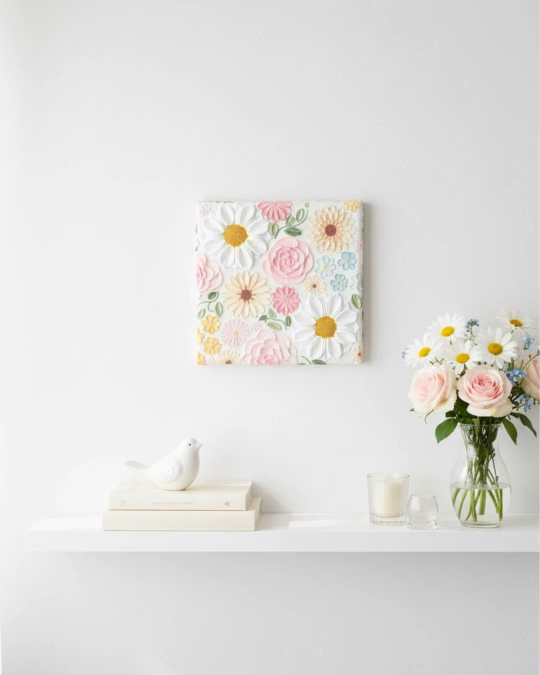 melia テクスチャーアート　絵画　インテリアアート　花　立体　絵　　花の絵 絵を飾る」を、もっと自由に。｜Melia フラワーテクスチャーアート