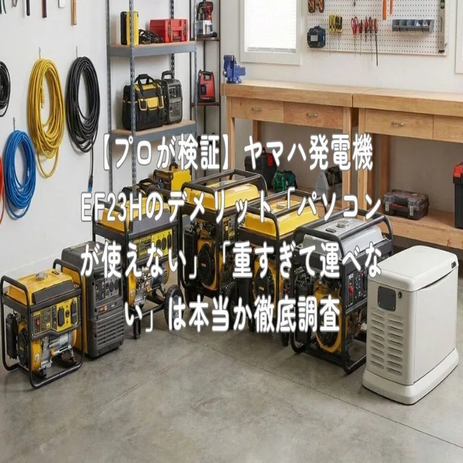 プロが検証】ヤマハ発電機EF23Hのデメリット「パソコンが使えない 