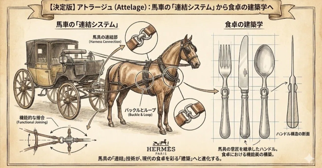 決定版】アトラージュ（Attelage）：馬車の「連結システム」から食卓の