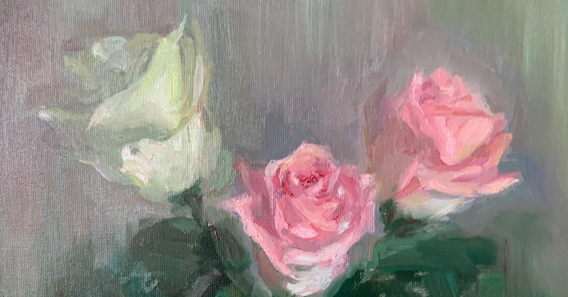 油絵 no.40 花なんて柄じゃないけど｜なお