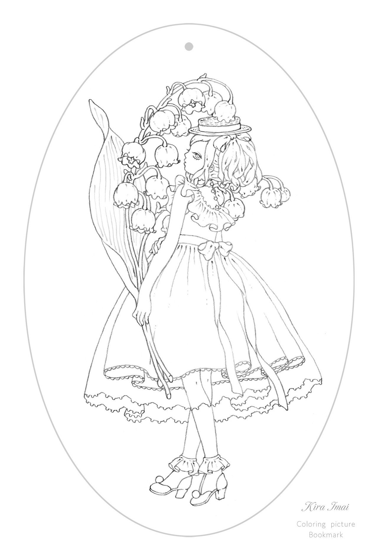 スズランのぬり絵|今井キラ スズランのぬり絵|今井キラ
