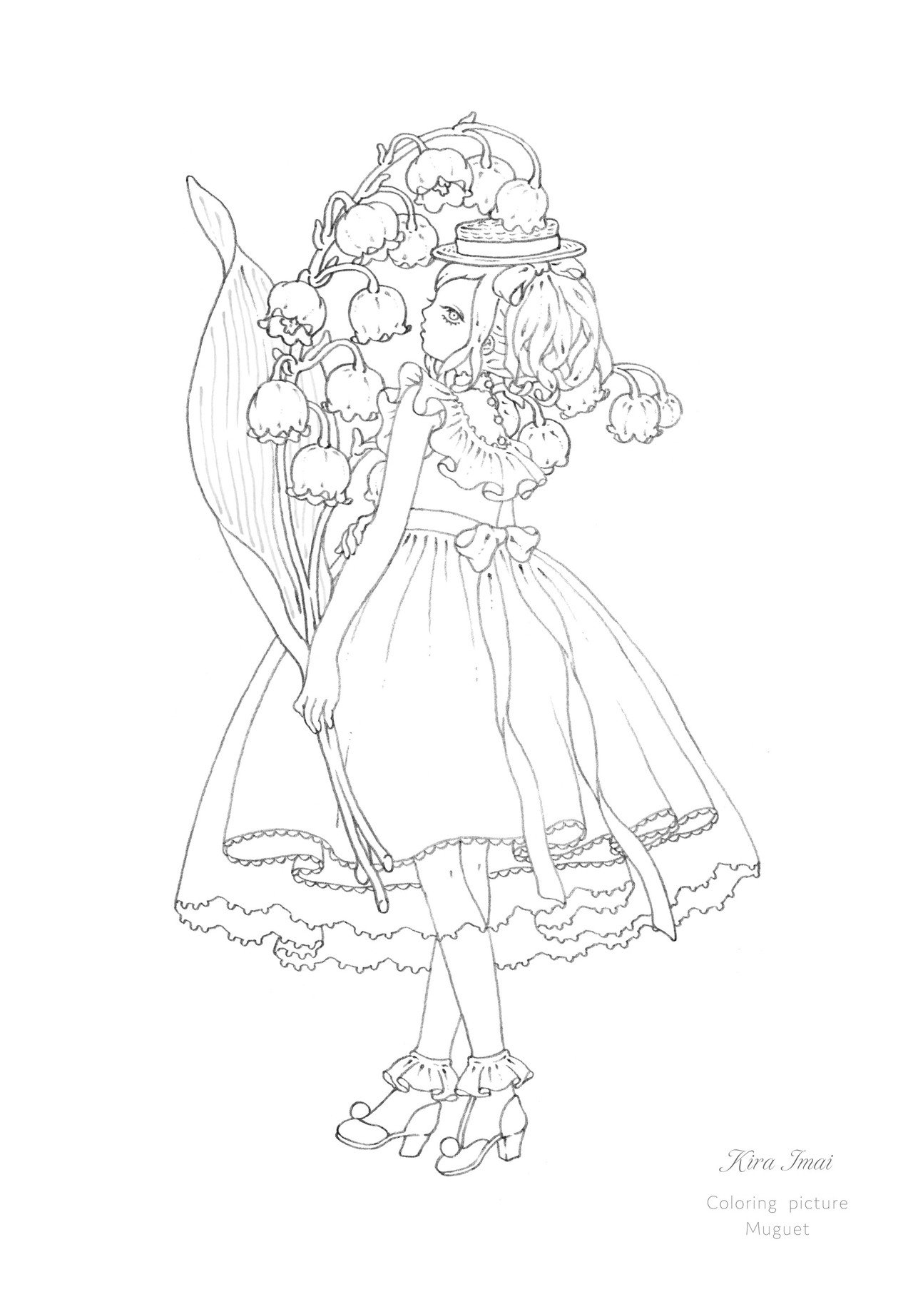 スズランのぬり絵｜今井キラ