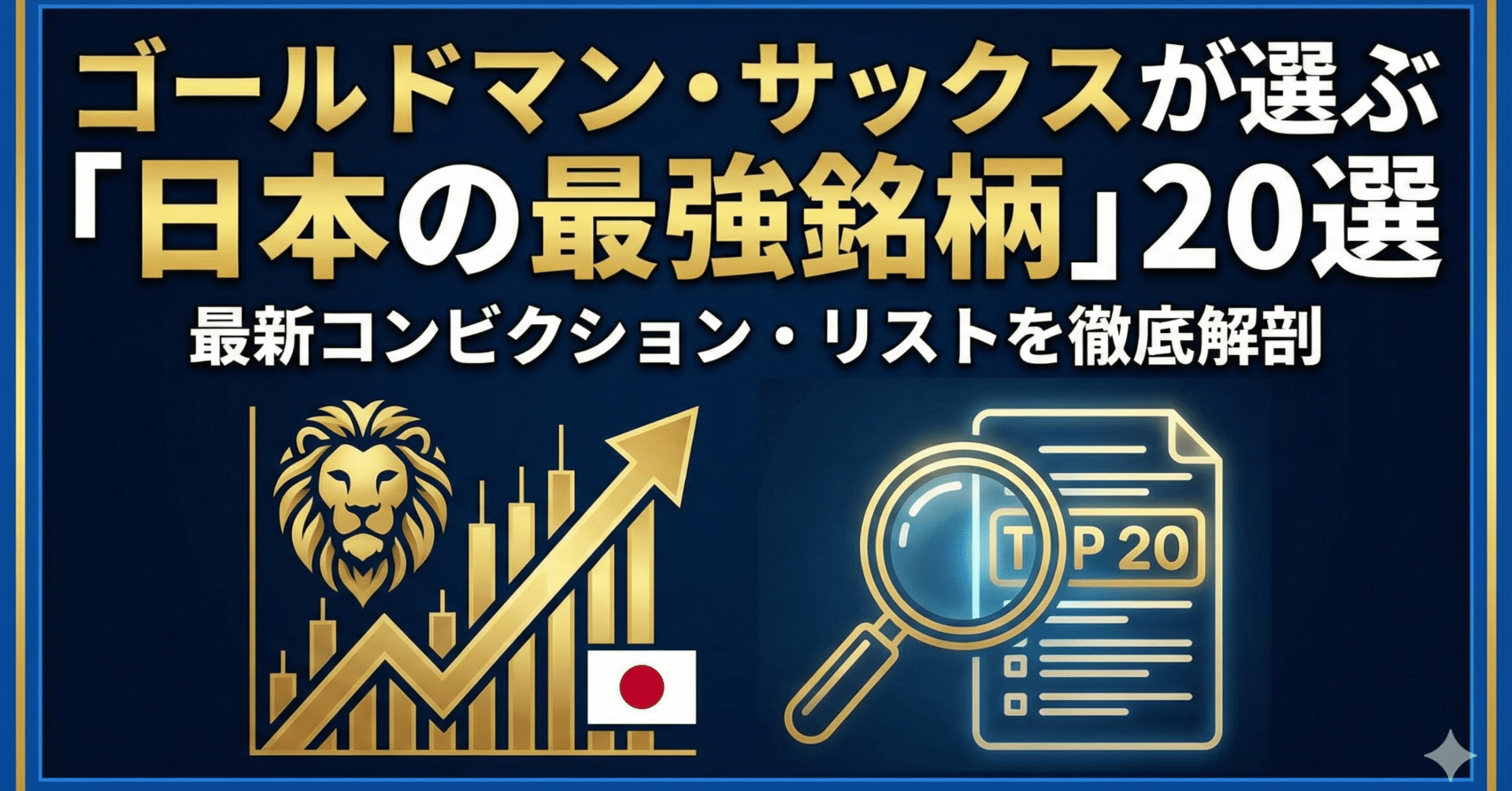 ゴールドマン・サックスが選ぶ「日本の最強銘柄」20選：最新コンビクション・リストを徹底解剖｜日本個別株デューデリジェンスセンター