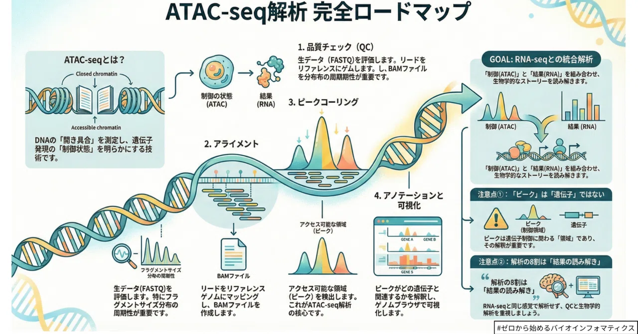 ATAC-seq解析を始めるための完全ロードマップ｜山口昌雄｜NGS×AIを専門家目線 …