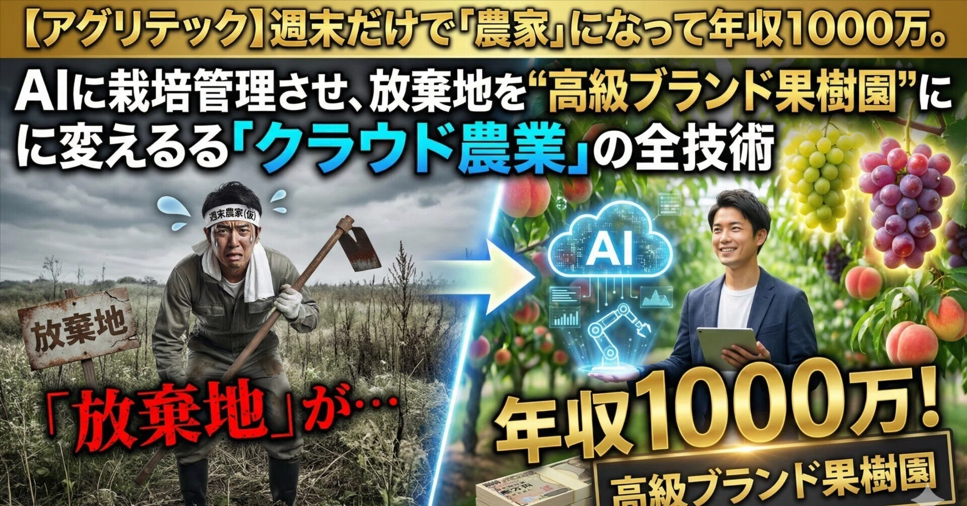 アグリテック】週末だけで「農家」になって年収1000万。AIに栽培管理