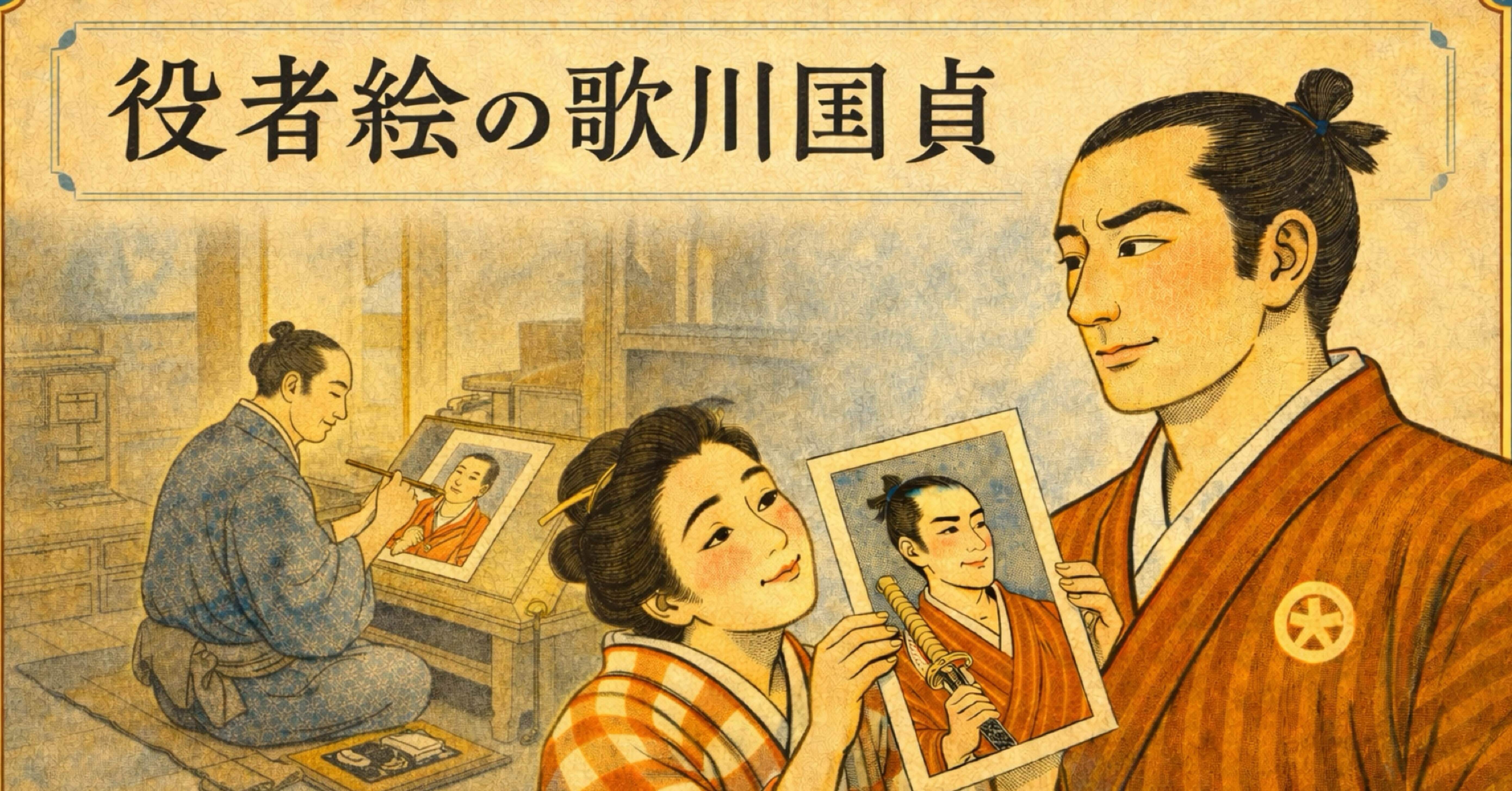 浮世絵師歌川国貞の紙芝居を作成しました｜お瀧 / 歌舞伎の町亀戸の