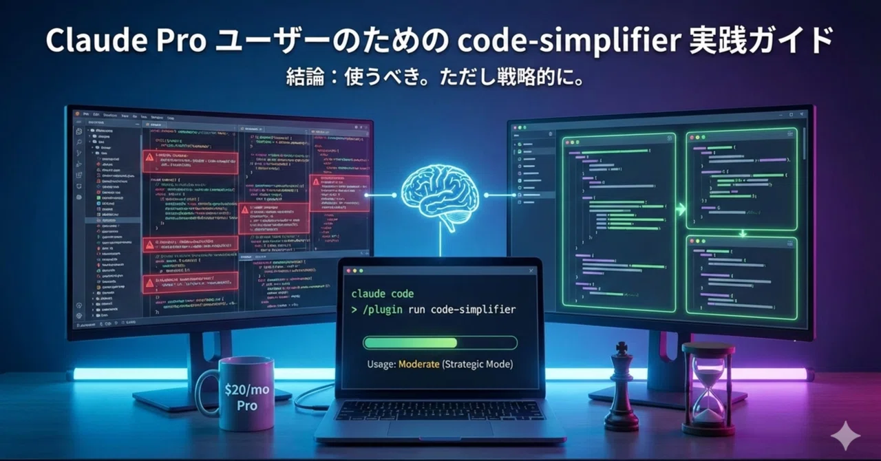 Claude Pro ユーザーのための code-simplifier 実践ガイド｜shogaku