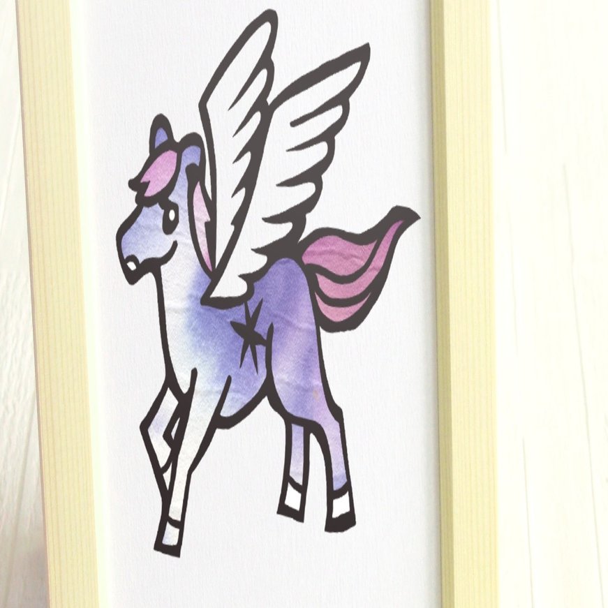 フリー図案no 0 ペガサス の切り絵 華色切絵 平石智美のカラー切り絵を楽しむnote Note
