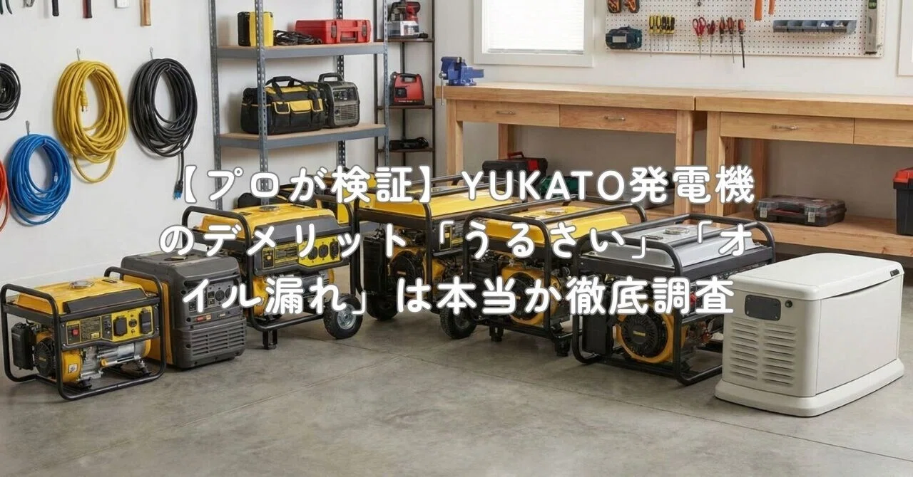 プロが検証】YUKATO発電機のデメリット「うるさい」「オイル漏れ」は 