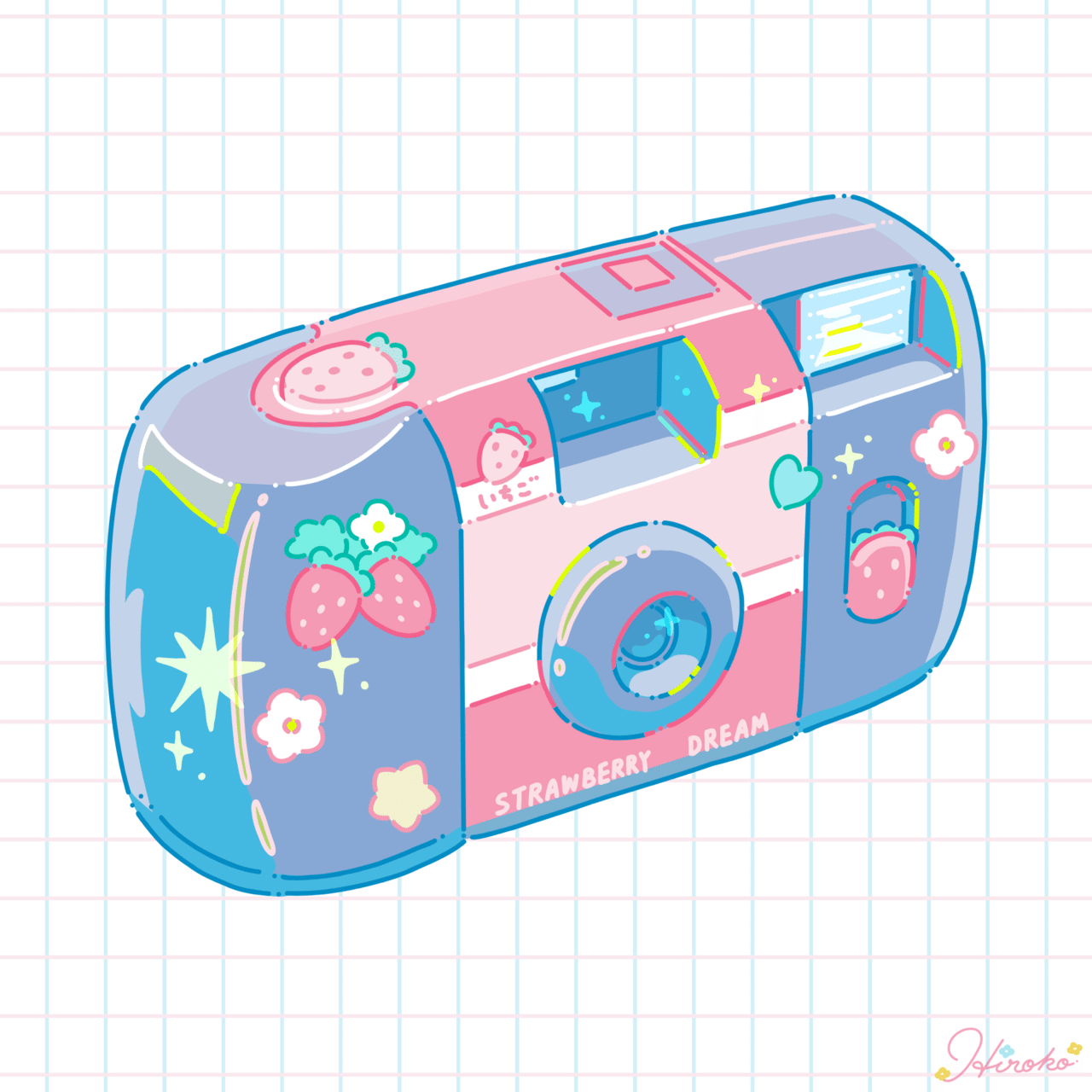 昭和レトロ スキルスクリーン いちご イチゴ雑貨🍓✨｜Hiroko