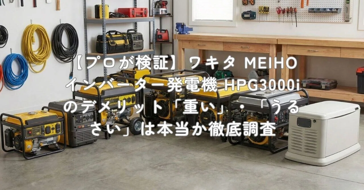 プロが検証】ワキタ MEIHO インバーター発電機 HPG3000iのデメリット