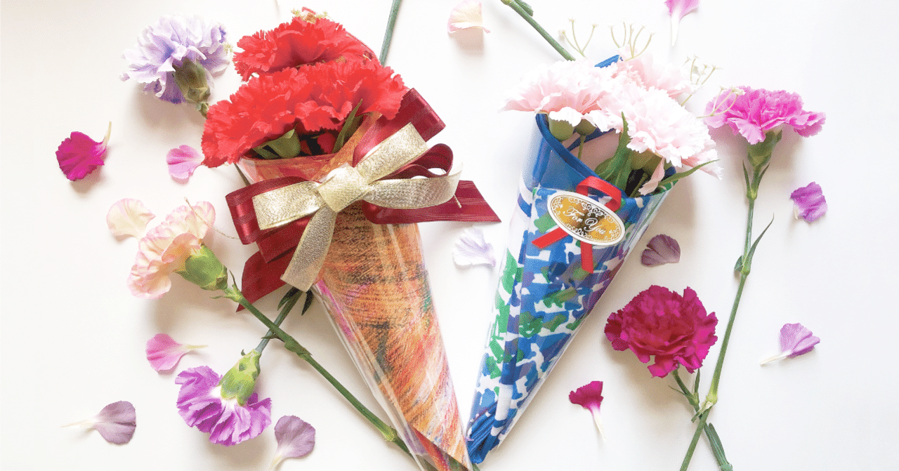 母の日】-アートに包まれた花束を-HERALBONYアートブーケラッピング