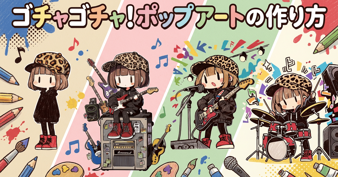 ゴチャゴチャ！ポップアートの作り方🎨｜チヒロ ｜ほっこりAIクリエイター