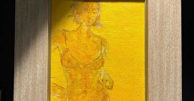 絵画　黄いかべ 今月の絵画｜nakata