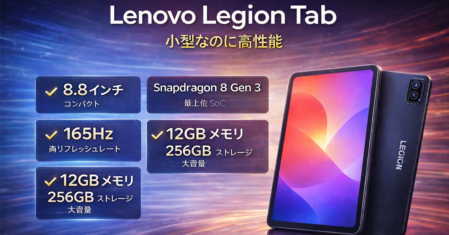 Lenovo Legion Tabを数字で評価する【レビュー】｜ミニマムギアラボ