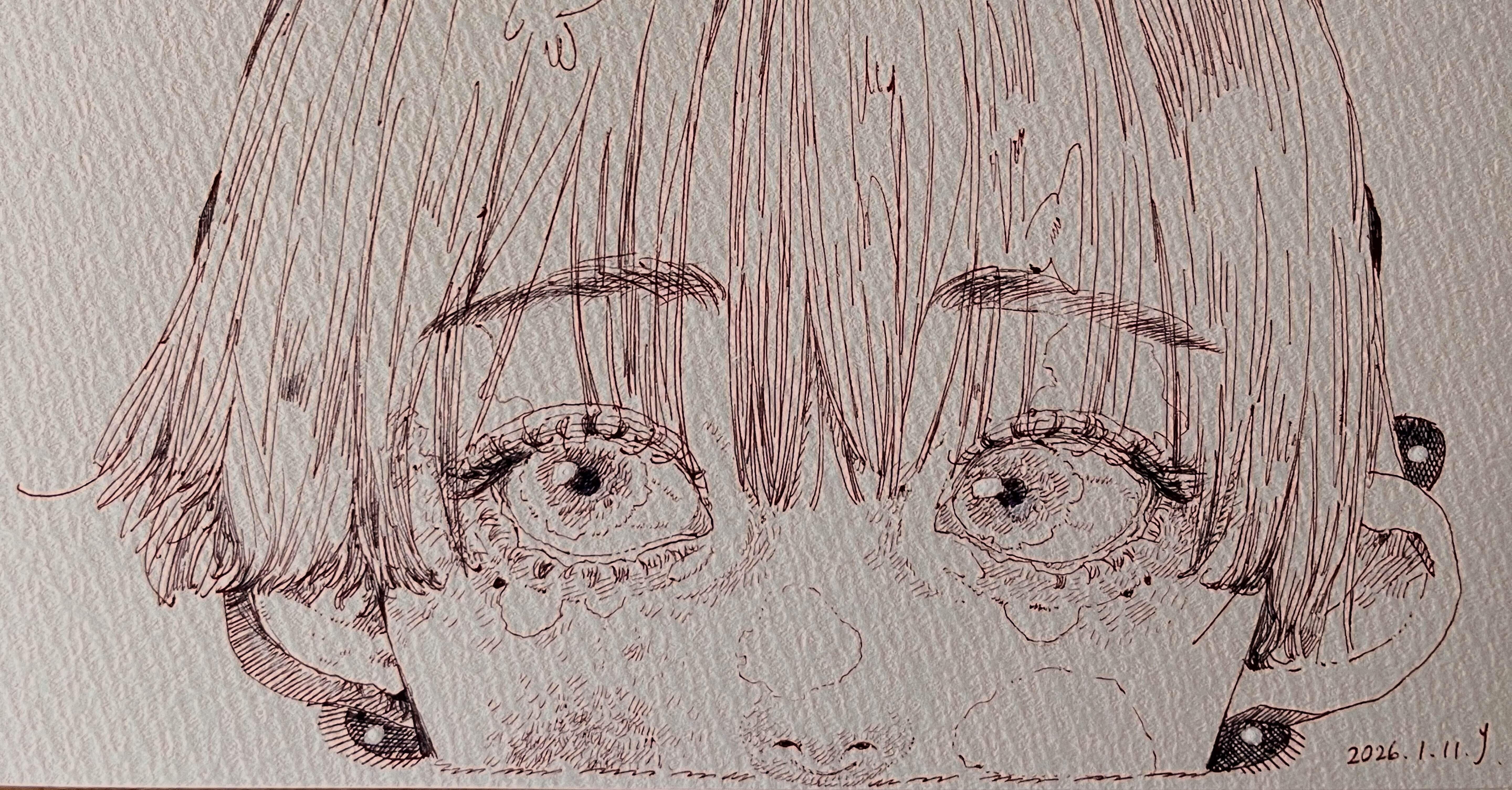 スケッチブックに描く｜美髪