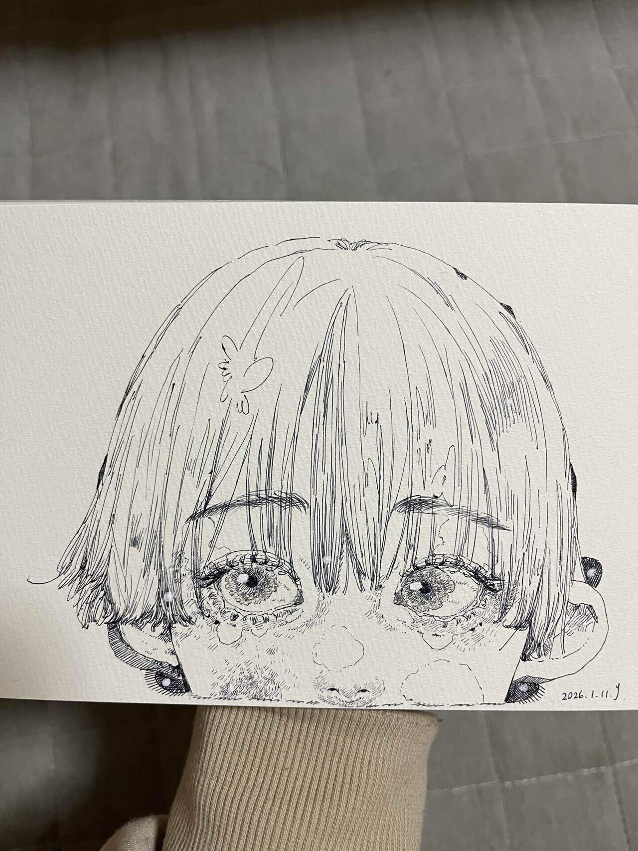 スケッチブックに描く｜美髪